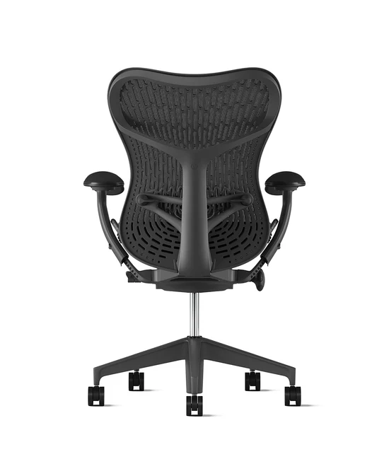 Herman Miller Mirra 2 Ergonomic Office Chair - Graphite with Butterfly Suspension Backrest, Adjustable Lumbar Support for Home & Office Workspace Comfort