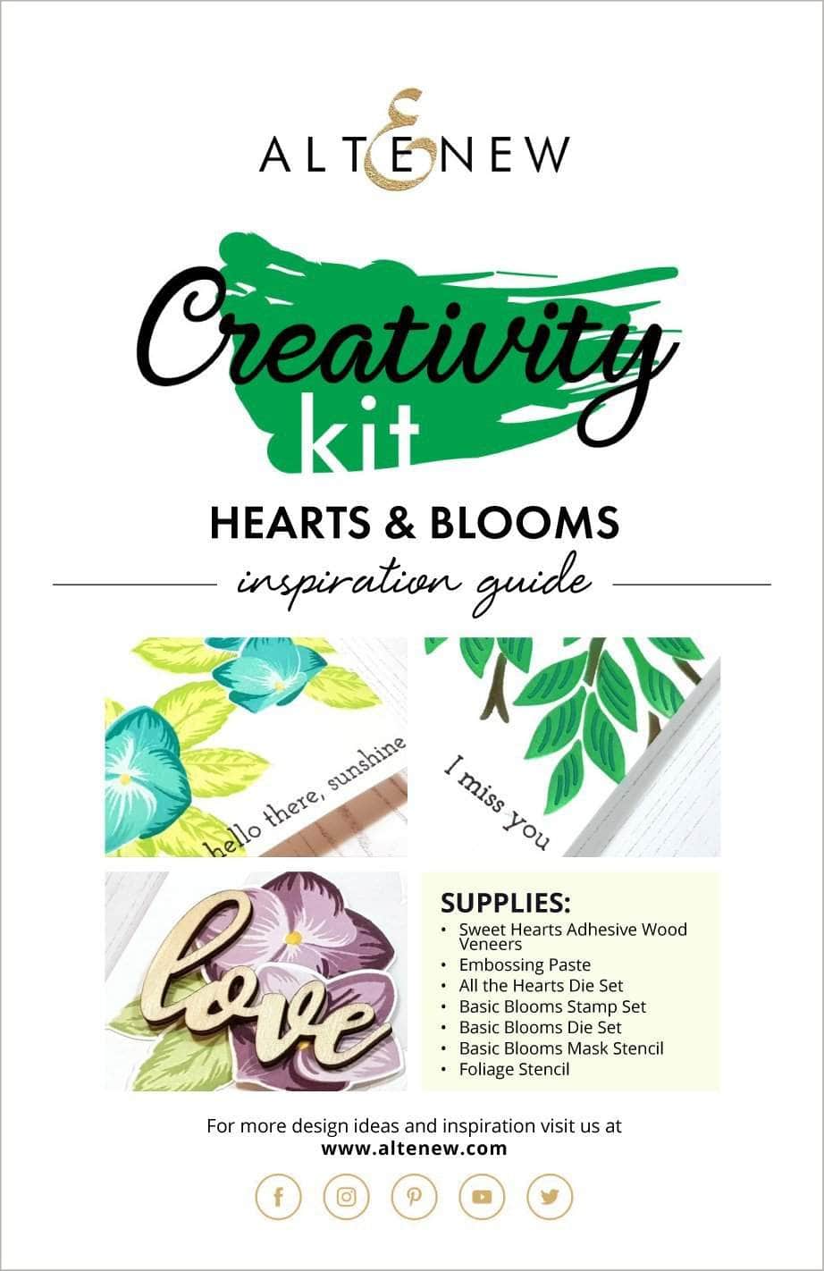 Hearts & Blooms Creativity Kit - DIY Craft Inspiration Guide for Scrapbooking, Card Making & Home Decor