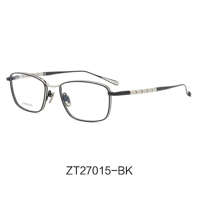 Aimee Men's Full Rim Square Titanium Eyeglasses Frame 27015 - Lightweight Durable Glasses for Work, Reading & Everyday Use