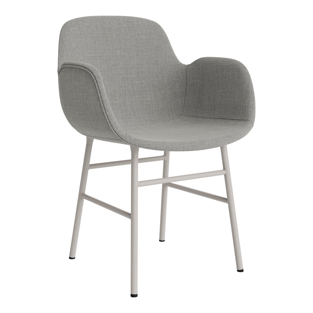 Modern Form Armchair with Sturdy Metal Legs & Premium Upholstery - Perfect for Living Room, Office or Reading Nook