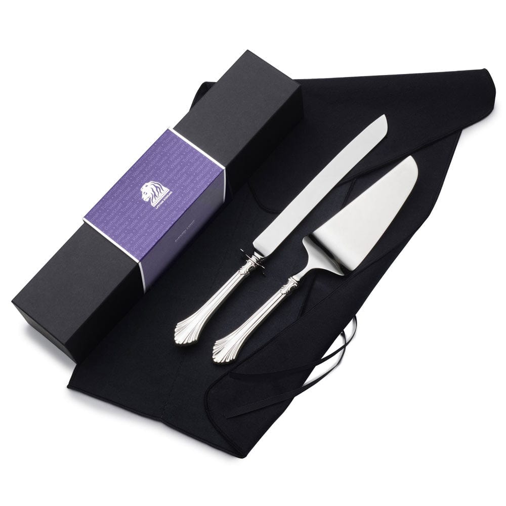 French Regency Sterling Silver Wedding Cake Knife and Server Set - Elegant Bridal Shower Gift for Wedding, Anniversary & Special Occasions