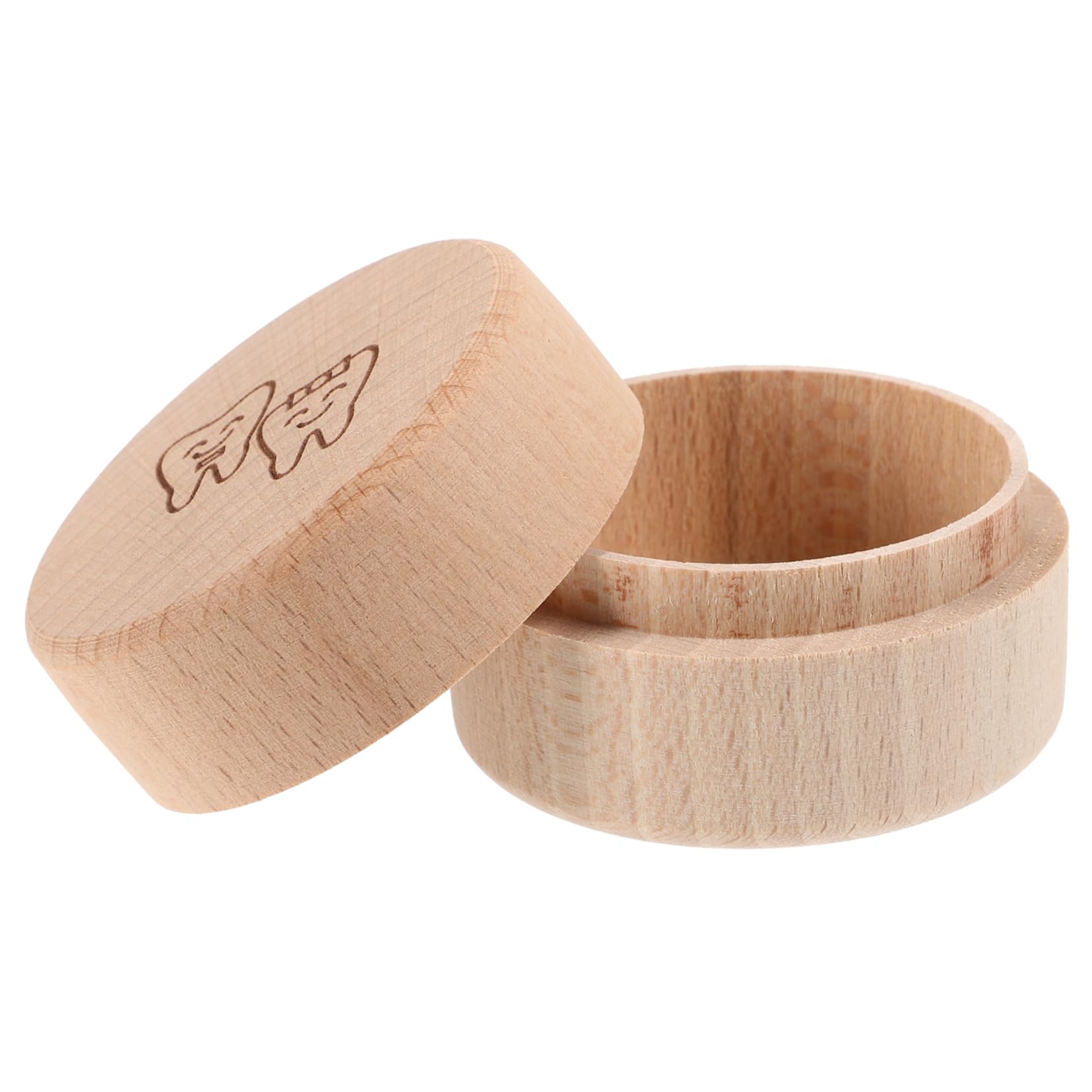 Yardenfun 2-Piece Wooden Tooth Holder Box for Kids - First Tooth Keepsake Collector | Perfect for Baby Teeth Storage & Memory Preservation