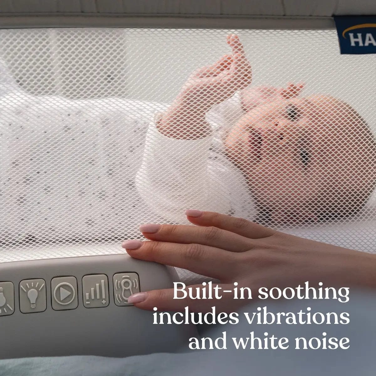 HALO Bassinest 3.0 Soothe Baby Bassinet - Portable Sleeper with Soothing Vibrations & Night Light for Newborns - Perfect for Nursery, Bedroom & Travel Use