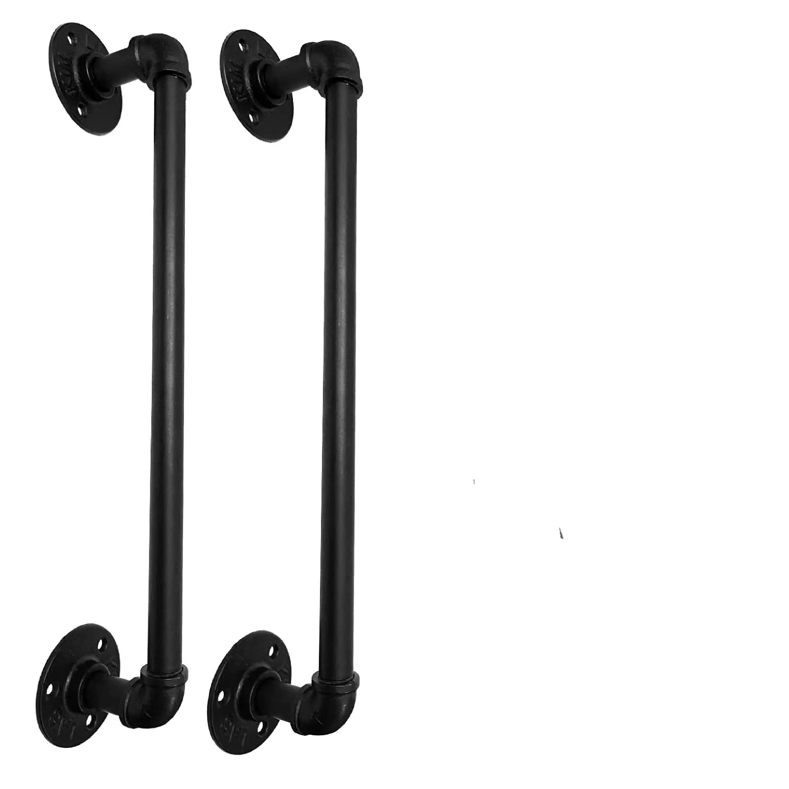 12 Inch Industrial Pipe Towel Bar - STARKOO Heavy Duty Bathroom Towel Holder, Wall Mounted DIY Towel Rack for Bathroom & Kitchen (2 Pack) - Perfect for Farmhouse, Industrial & Modern Home Decor