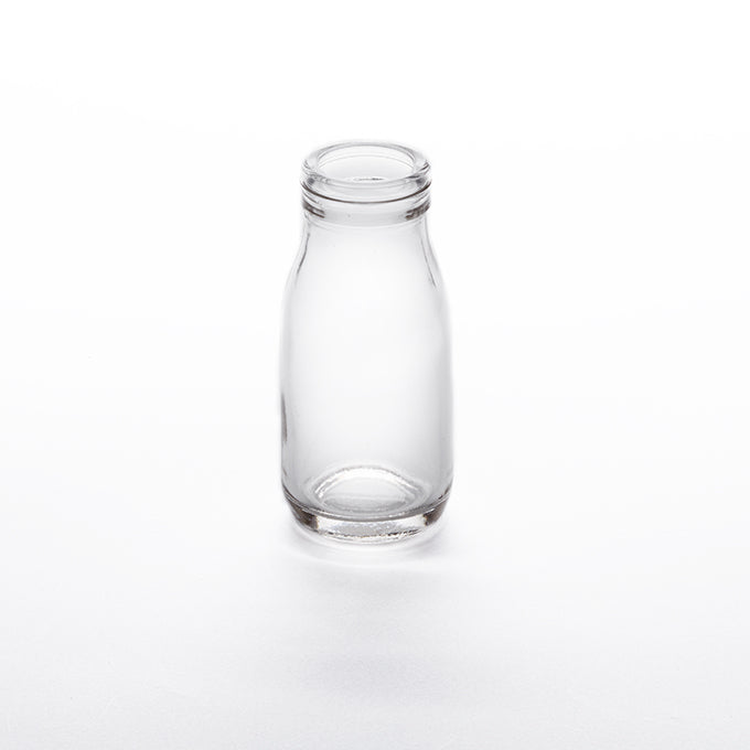 American Metalcraft 3 Oz Glass Milk Bottle - Vintage Style Milk Container for Coffee, Tea, and Beverages - Perfect for Restaurants, Cafes, and Home Use