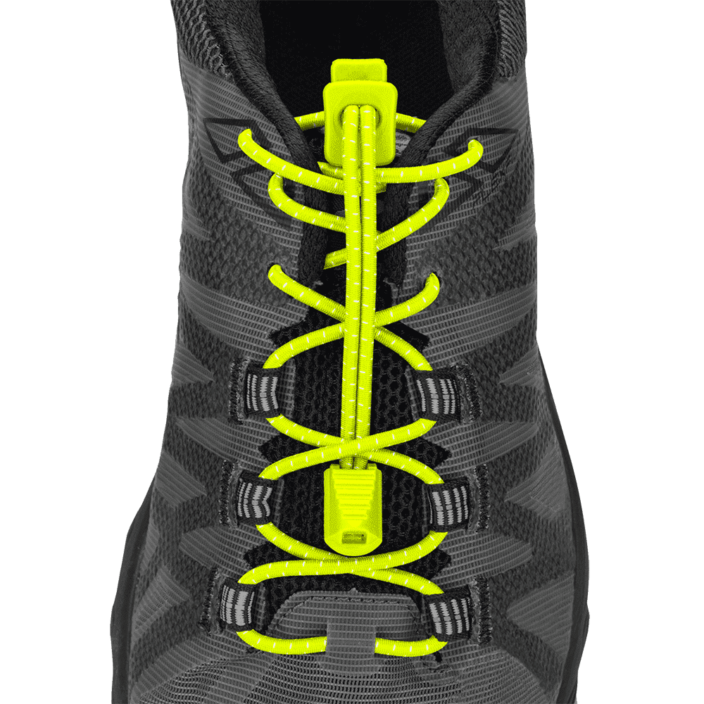 Nathan Run Laces - Reflective No-Tie Shoelaces for Running & Sports | Secure Fit for Jogging, Hiking & Workouts | Stay Tied During Active Lifestyles