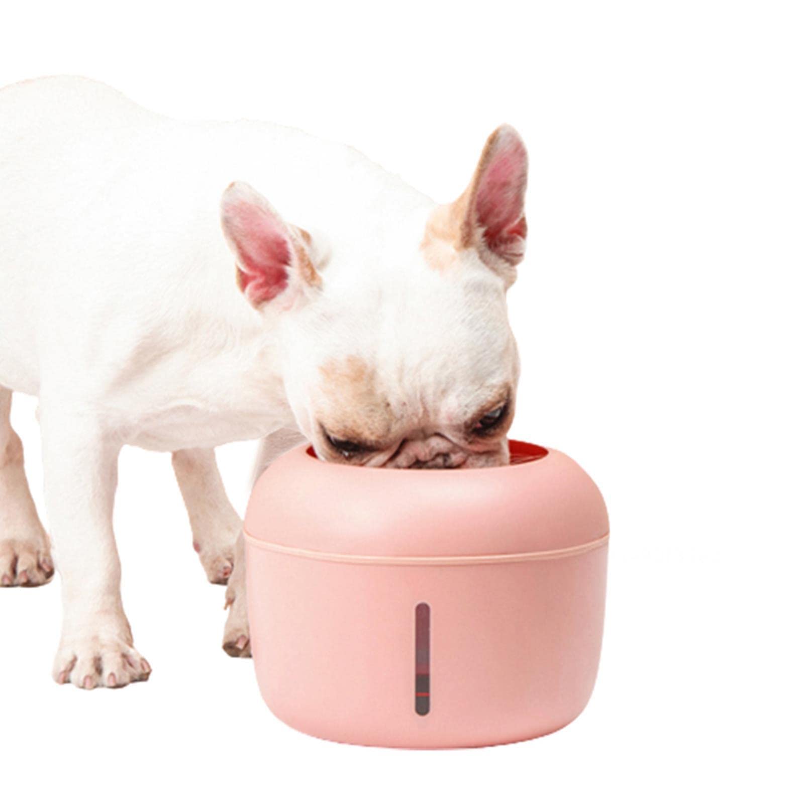 Krimo 2.5L Pet Water Bottle - BPA Free Anti-Overflow Water Dispenser for Small Dogs, Cats, Rabbits & Ferrets - Perfect for Crate, Cage & Travel Use (Pink)