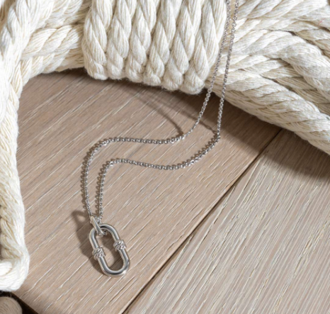 Marina Rope Bar Link Necklace for Women - Trendy Gold Chain Statement Jewelry - Perfect for Beach Parties, Date Nights & Everyday Wear