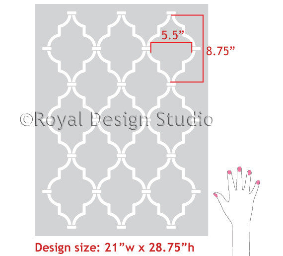 Casablanca Trellis Moroccan Stencil - Authentic Arabic Design for DIY Home Decor, Wall Painting, and Furniture Stenciling | Perfect for Boho, Moroccan, and Mediterranean Style Interiors