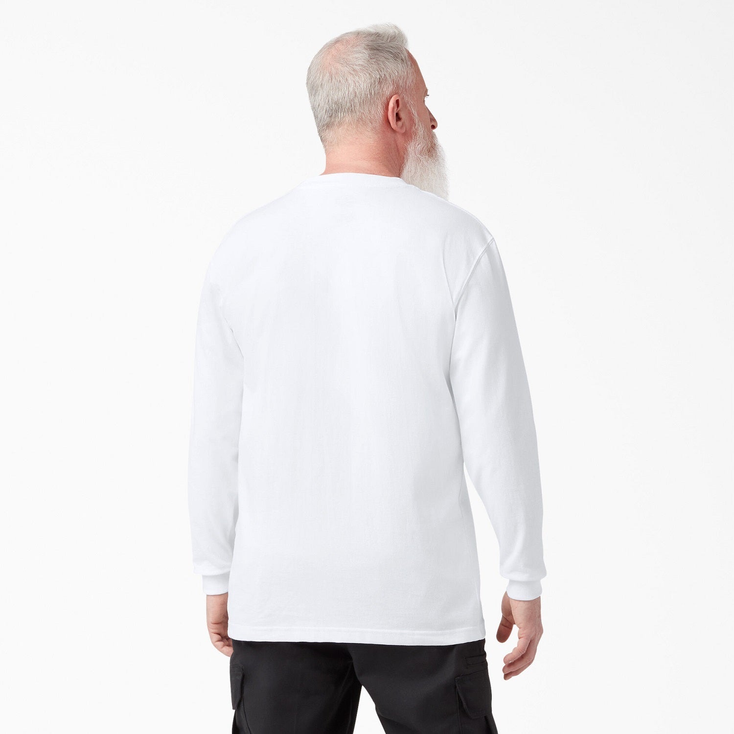 Dickies Men's Heavyweight Long Sleeve Crew Neck T-Shirt - Durable Workwear for Construction, Landscaping & Outdoor Activities