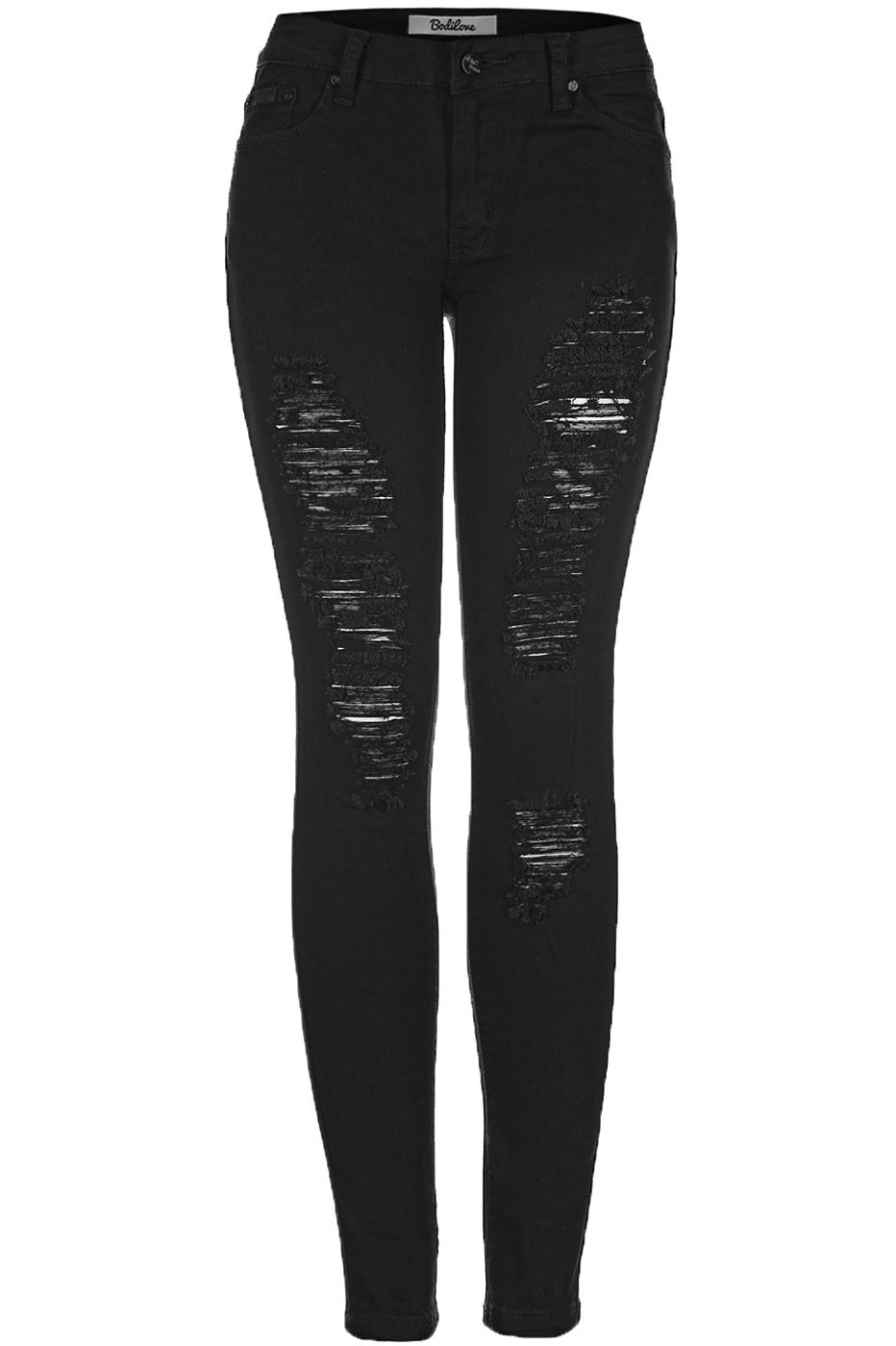 2LUV Women's Distressed Skinny Jeans - High Waist Stretch Denim Pants for Casual Wear & Night Out | Trendy Ripped Jeans for Women | Perfect for Dating, Shopping and Daily Outfits