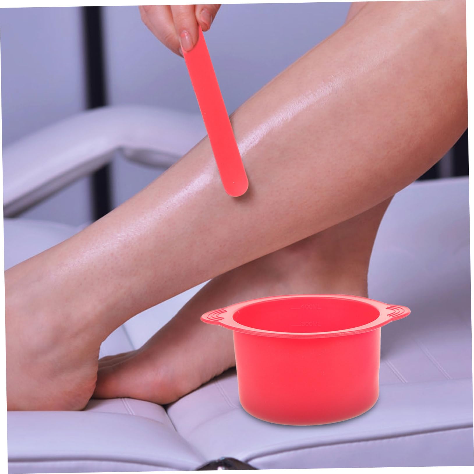 2-Pack Silicone Wax Melting Bowls with Non-Stick Spatula - Wax Warmer Pot, DIY Waxing Container, Mask Mixing Bowl & Scraper Set for Home Salon, Beauty Waxing, Candle Making & DIY Crafts