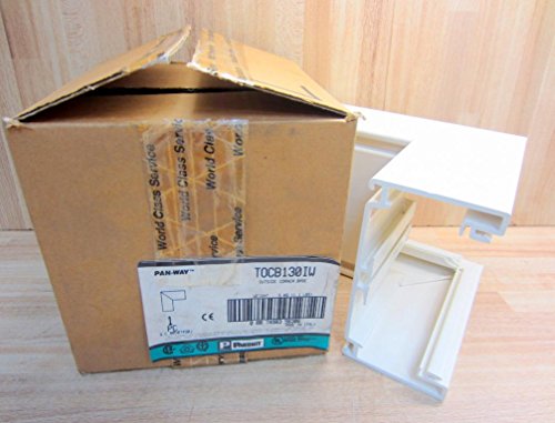 Panduit TOCB130IW Outside Corner Cable Management Base - Ideal for Office, Data Center & Home Network Organization