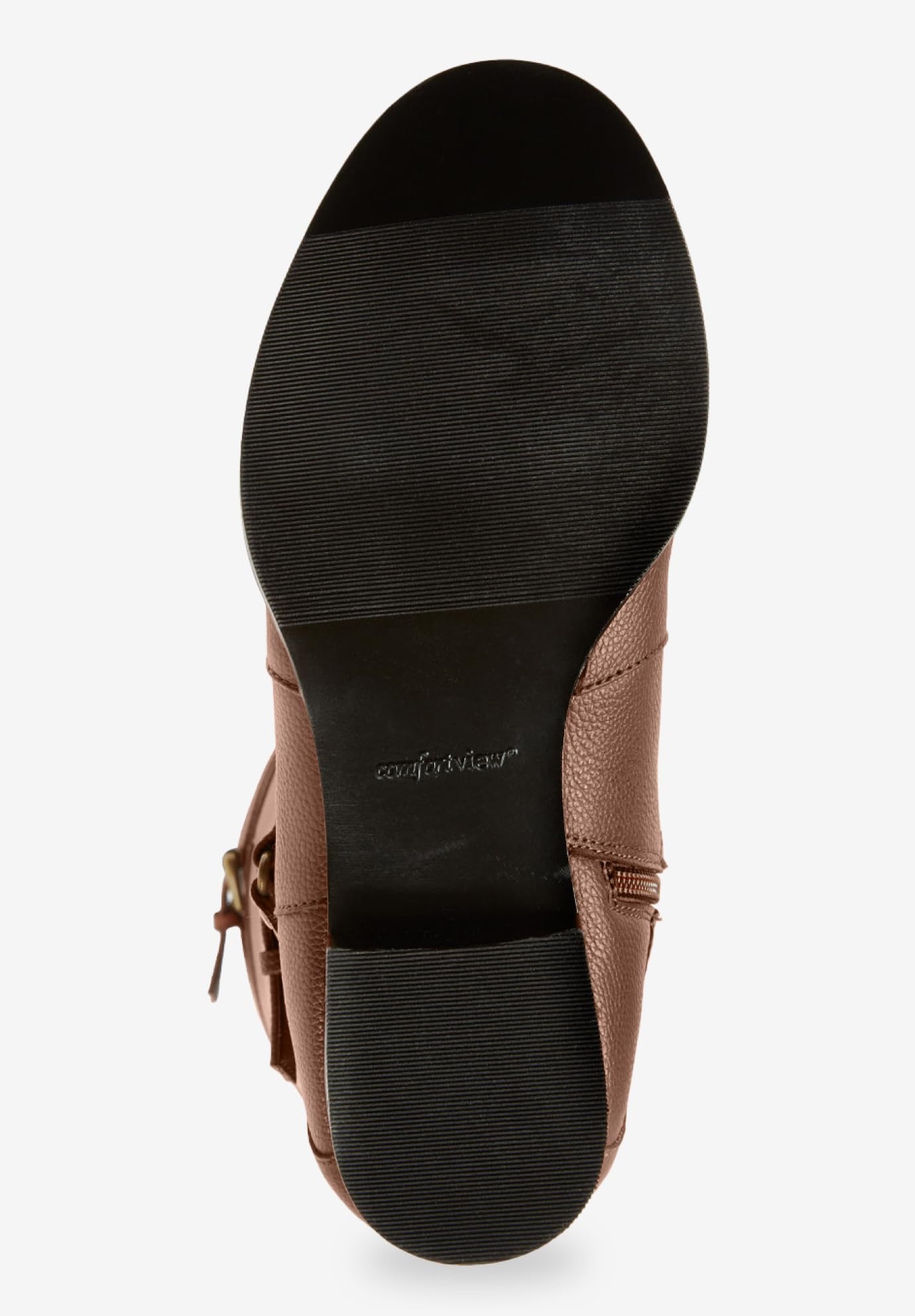 Comfortview Women's Wide Width Leather Boots - The Janis Wide Calf Boots for Comfort & Style | Perfect for Work, Casual Wear & Outdoor Activities