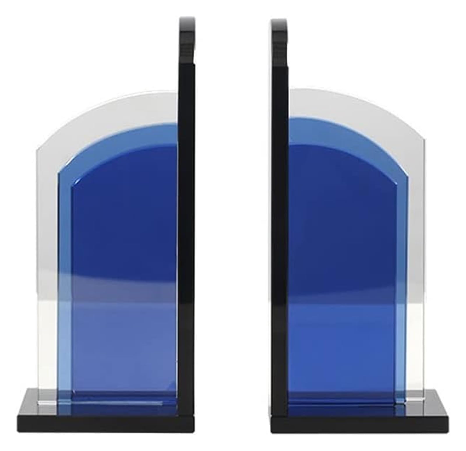 Crystal Bookends for Shelves - Heavy Duty Decorative Book Stoppers & Holders - Perfect for Home Office, Library, and Bookshelf Organization