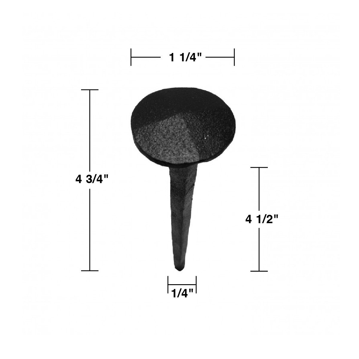 Black Wrought Iron Clavos Nails 4 3/4