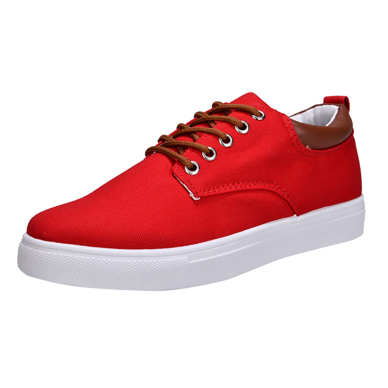 Men's Low Top Canvas Walking Shoes - Breathable Lace-Up Fashion Sneakers for Casual Wear | Comfortable & Lightweight for Daily Walking, Travel & Outdoor Activities