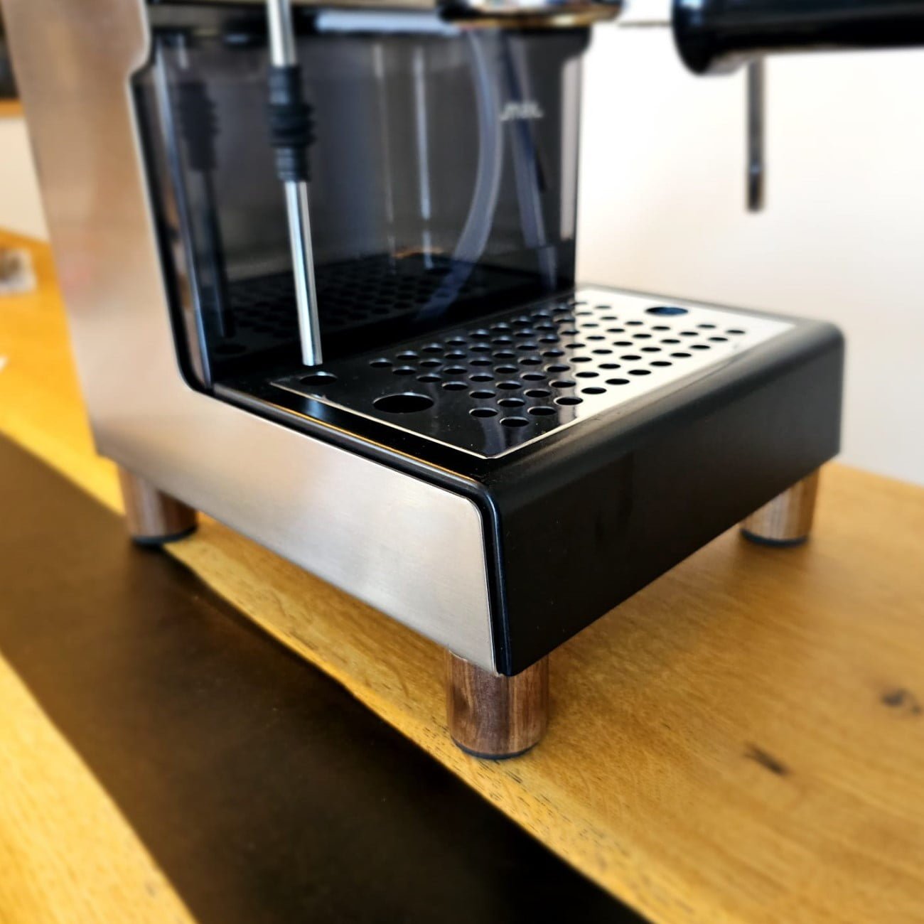 Gaggia Classic Custom Walnut Feet & Risers - Set of 4 for Espresso Machine - Perfect for Kitchen Counter Protection & Height Adjustment