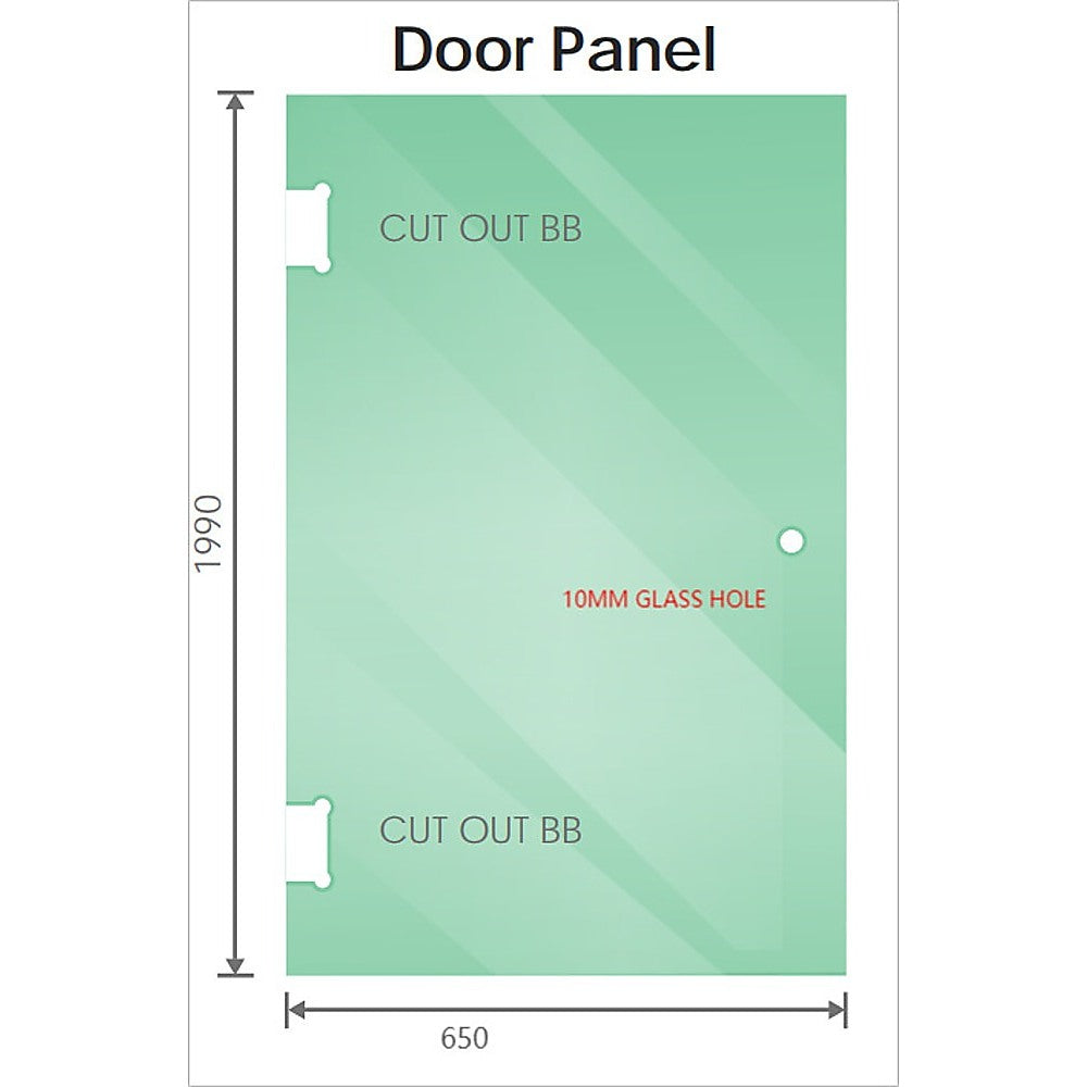 120x80cm Frameless Corner Shower Screen with Chrome Channel & Brass Hinges, Square Knob Handle - Perfect for Modern Bathroom & Spa Style Enclosures