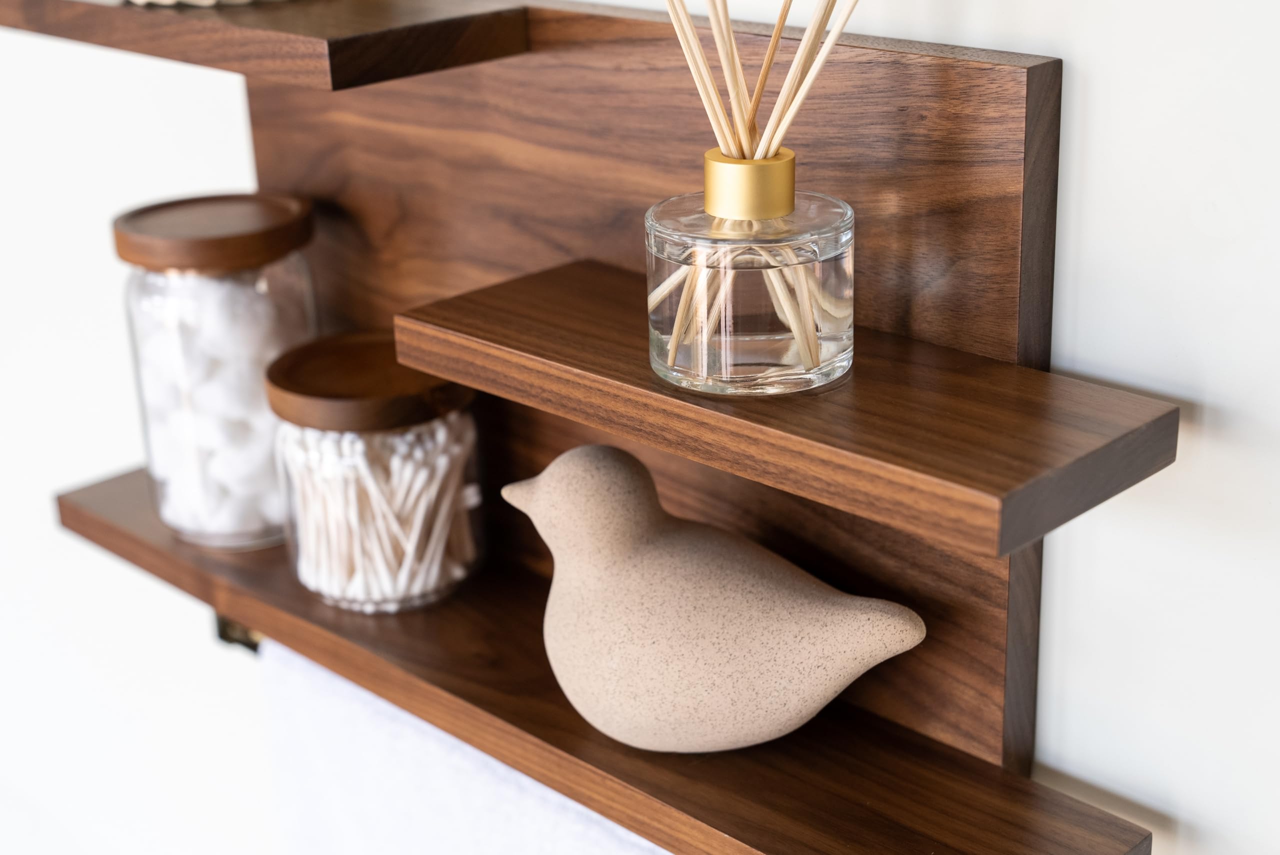 Straga Rustic Wall Mounted Bathroom Shelves - 23