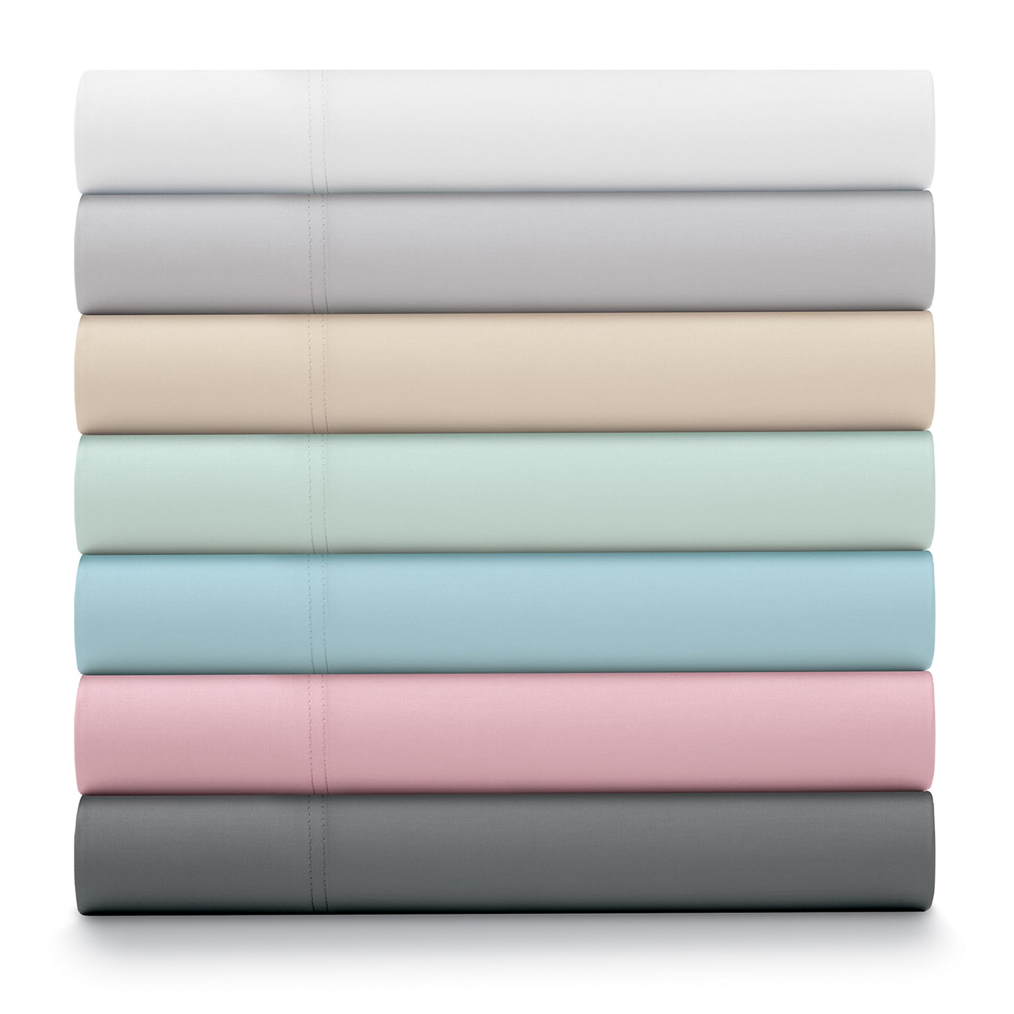 Ella Jayne Luxury Collection - 100% Cotton Percale Sheet Set Queen Size, 4-Piece Cool & Crisp Bedding for Breathable Comfort - Perfect for Hot Sleepers & All-Season Use in Aqua Blue
