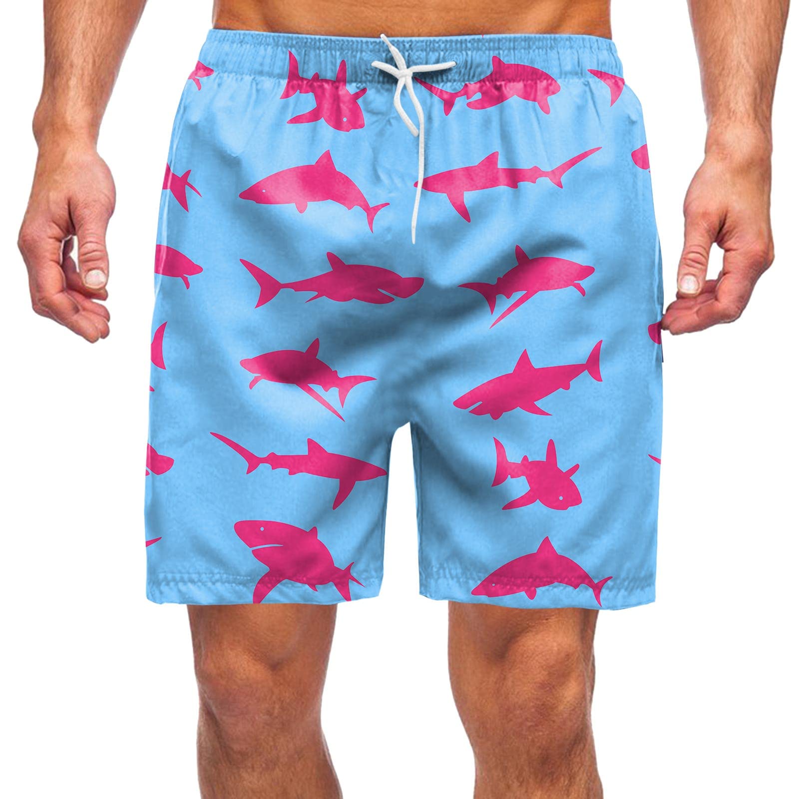 Men's Casual Sweat Shorts - Lightweight Summer Beach Shorts with Pockets, Printed Athletic Board Shorts for Sports & Outdoor Activities | Perfect for Swimming, Gym Workouts and Vacation Wear