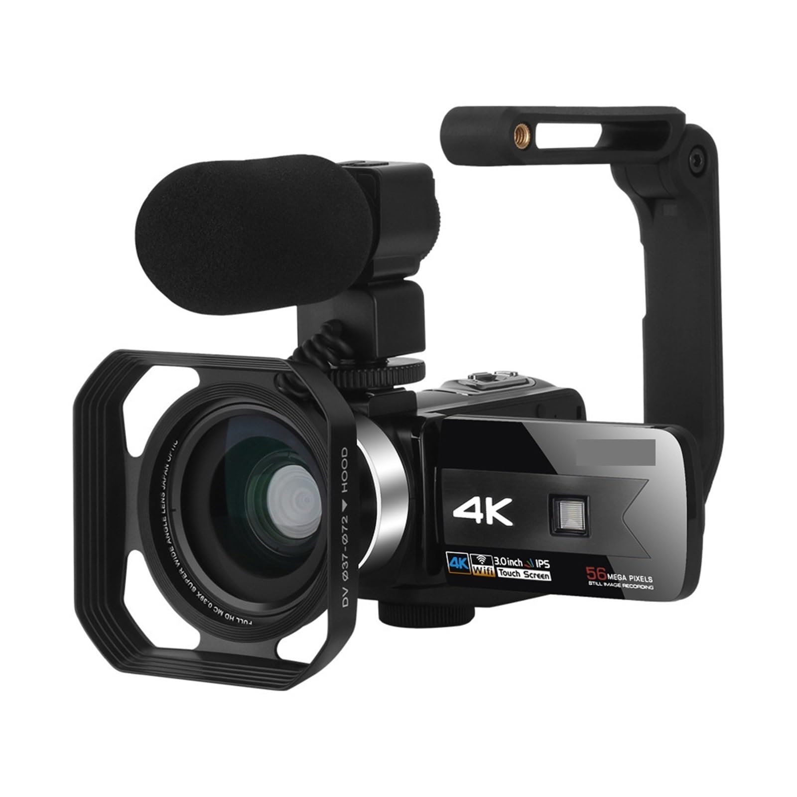 MZZYG 56MP 4K HD Digital Video Camera - Wireless Live Streaming Camera with All-in-One Shooting Features (Red) - Perfect for Vlogging, Travel, and Professional Photography