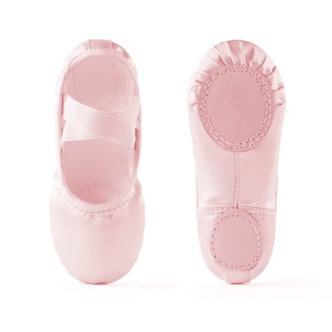 Girls Satin Ballet Slippers - Soft Toddler Dance Shoes for Little & Big Kids | Perfect for Ballet Class, Recitals & Dance Practice