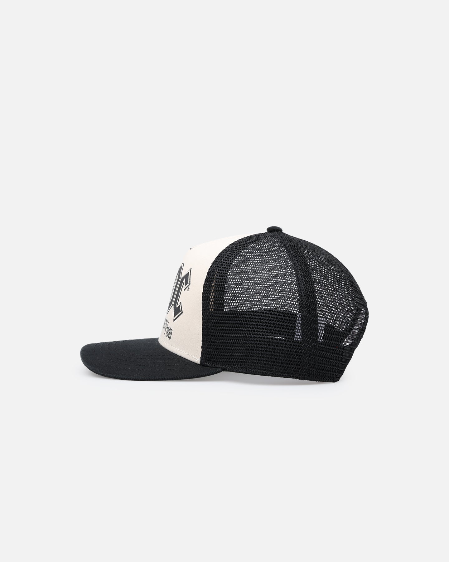 American Needle Sinclair Trucker Snapback Hat - Black/Ivory Adjustable Baseball Cap for Men & Women | Perfect for Casual Wear, Sports & Outdoor Activities