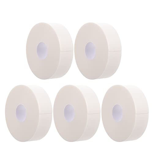 Beaupretty 5 Rolls Eyelash Extension Tape - Breathable Micropore Fabric Adhesive Strips for Professional Lash Lifting & Extensions (White) | Salon Quality, Gentle on Skin, Perfect for DIY & Professional Use