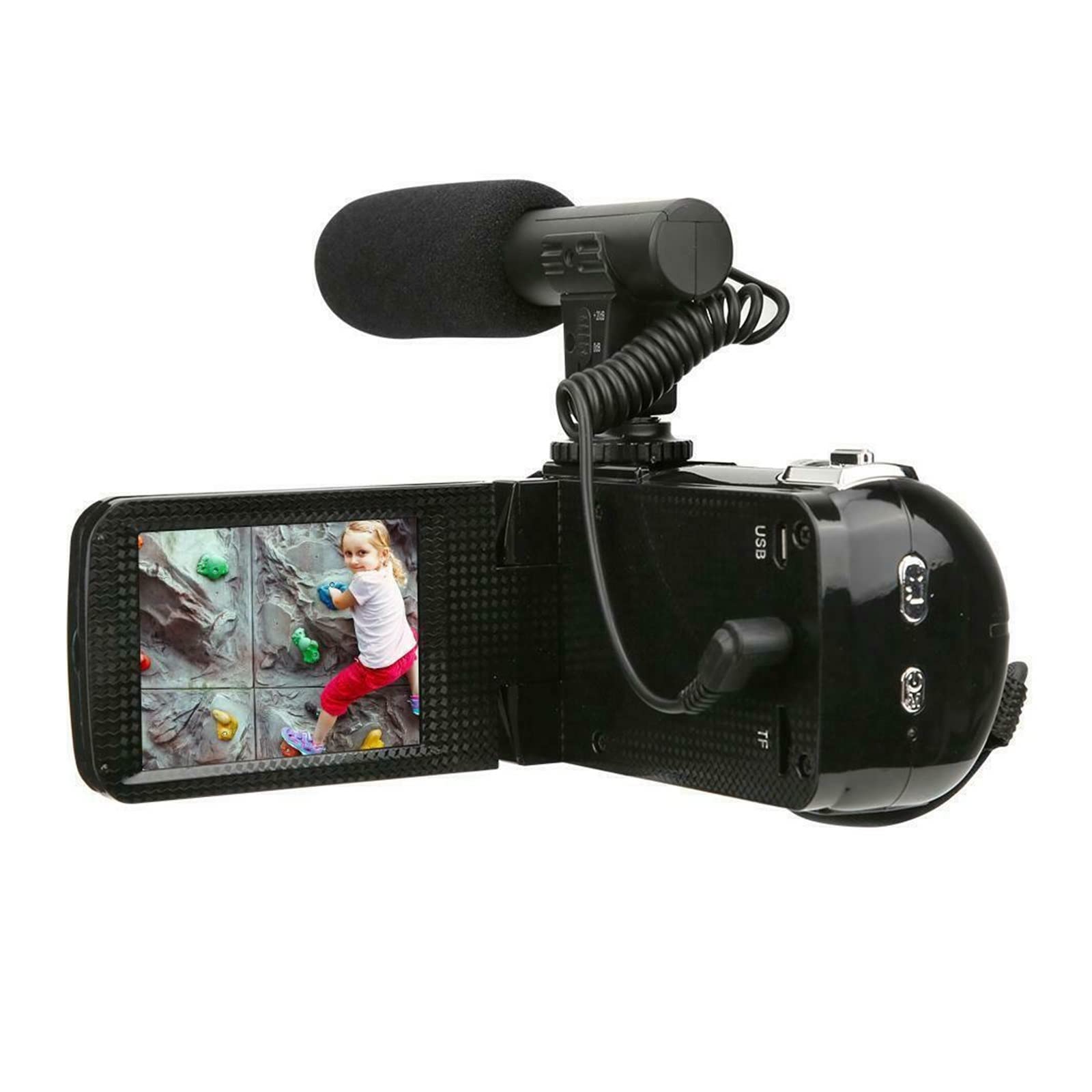 BODORME 4K HD Professional Camcorder with Night Vision, 3 Inch LCD Touch Screen, 18x Digital Zoom & Built-in Microphone - Perfect for Vlogging, Travel Filming, and Home Security Recording