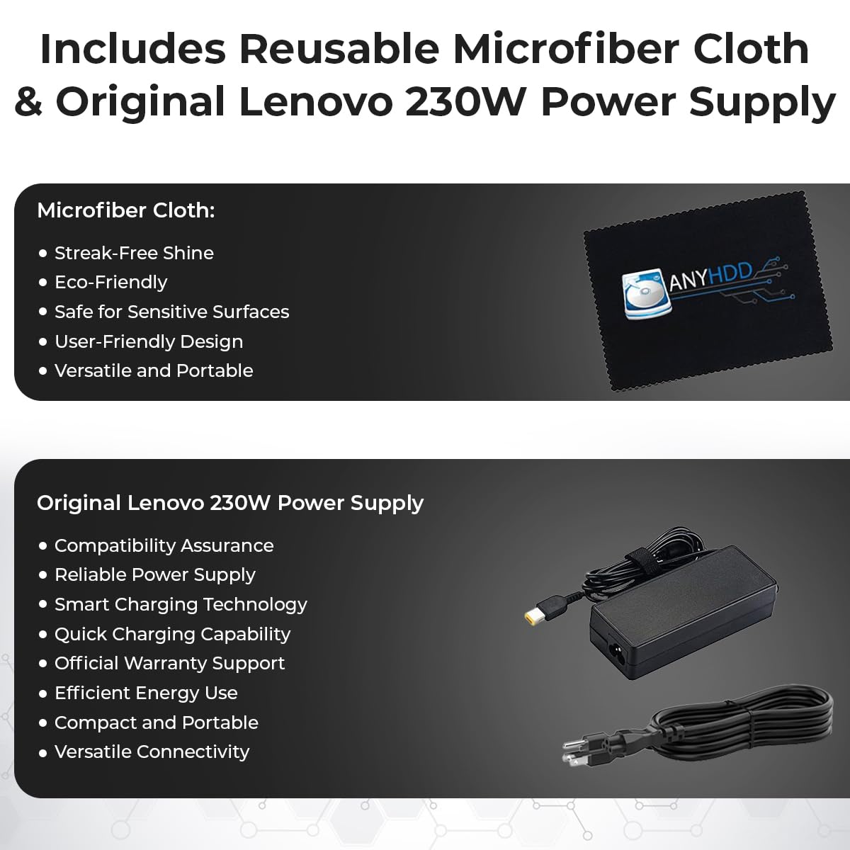 Lenovo ThinkPad Thunderbolt 4 Docking Station (40B00300US) with 300W AC Adapter - USB-C Hub with HDMI, DisplayPort & Thunderbolt Cables + Microfiber Cloth - 1 Year Warranty - Perfect for Home Office & Remote Work Setup