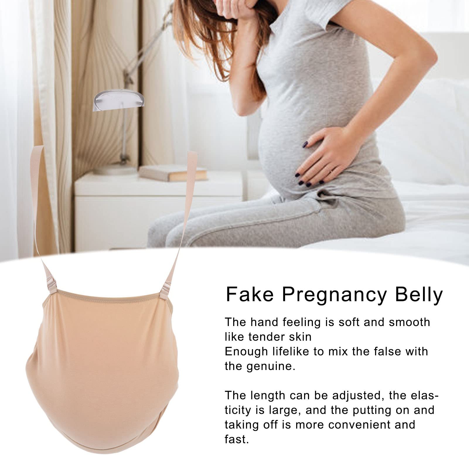 Realistic Fake Pregnancy Belly - Skin Tone Liquid Silicone Belly Stuffer for Pregnancy Experience (2-3 Months Size S) - Perfect for Maternity Photos, Baby Showers & Role Play