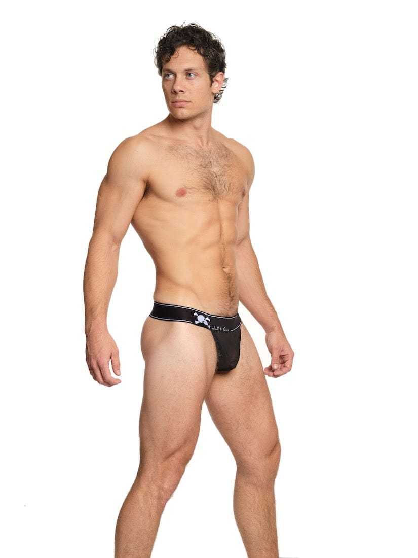 Sexy Octopus Print Burnout Black Thong Panties for Women - Perfect for Beach, Lingerie & Sensual Nights