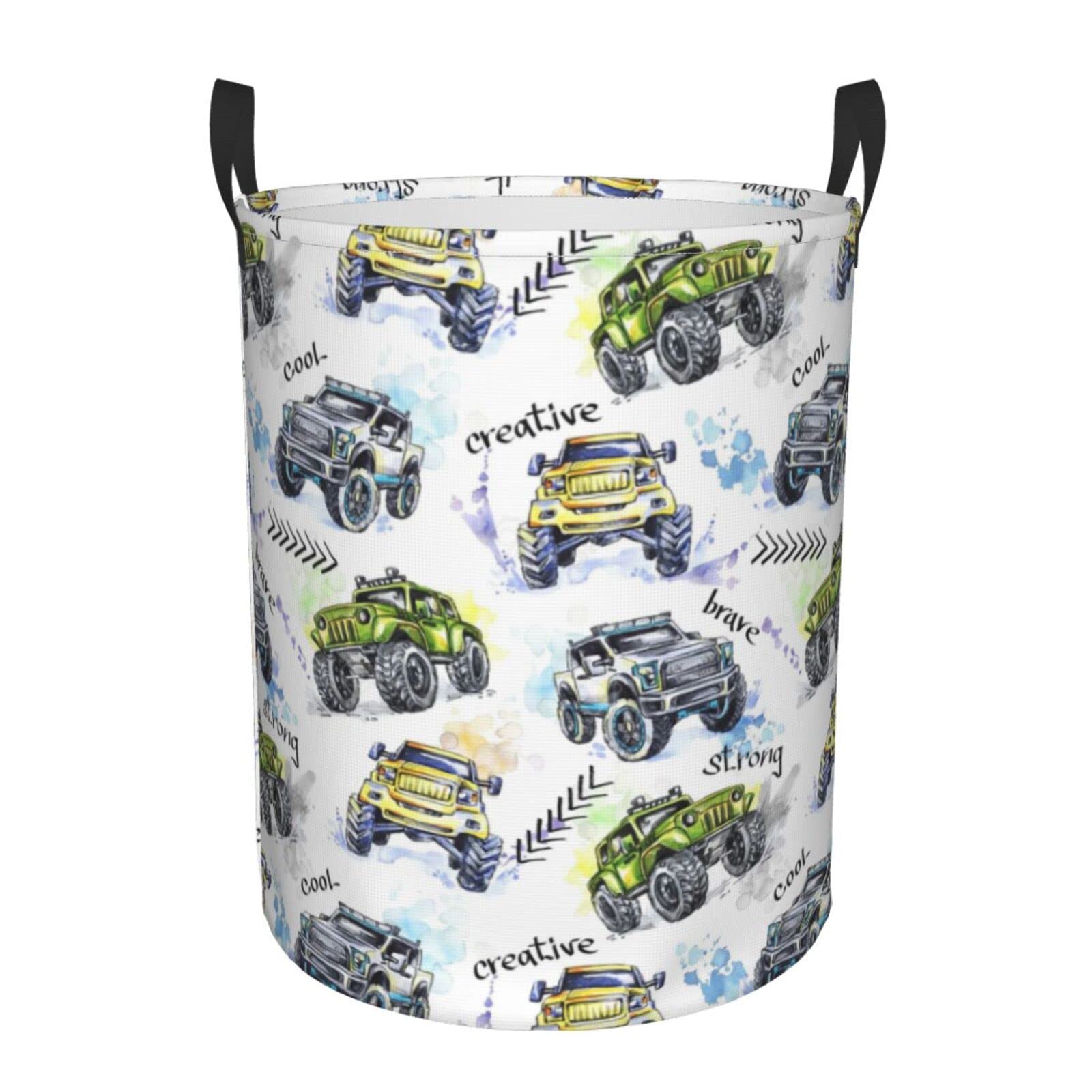 YINSING Collapsible Laundry Basket with Handle - Waterproof Fabric Hamper for Clothes, Toys & Storage | Foldable Clothes Bin for Bathroom, Bedroom & Kids Room | Medium Size Organizer for Dirty Laundry & Household Items
