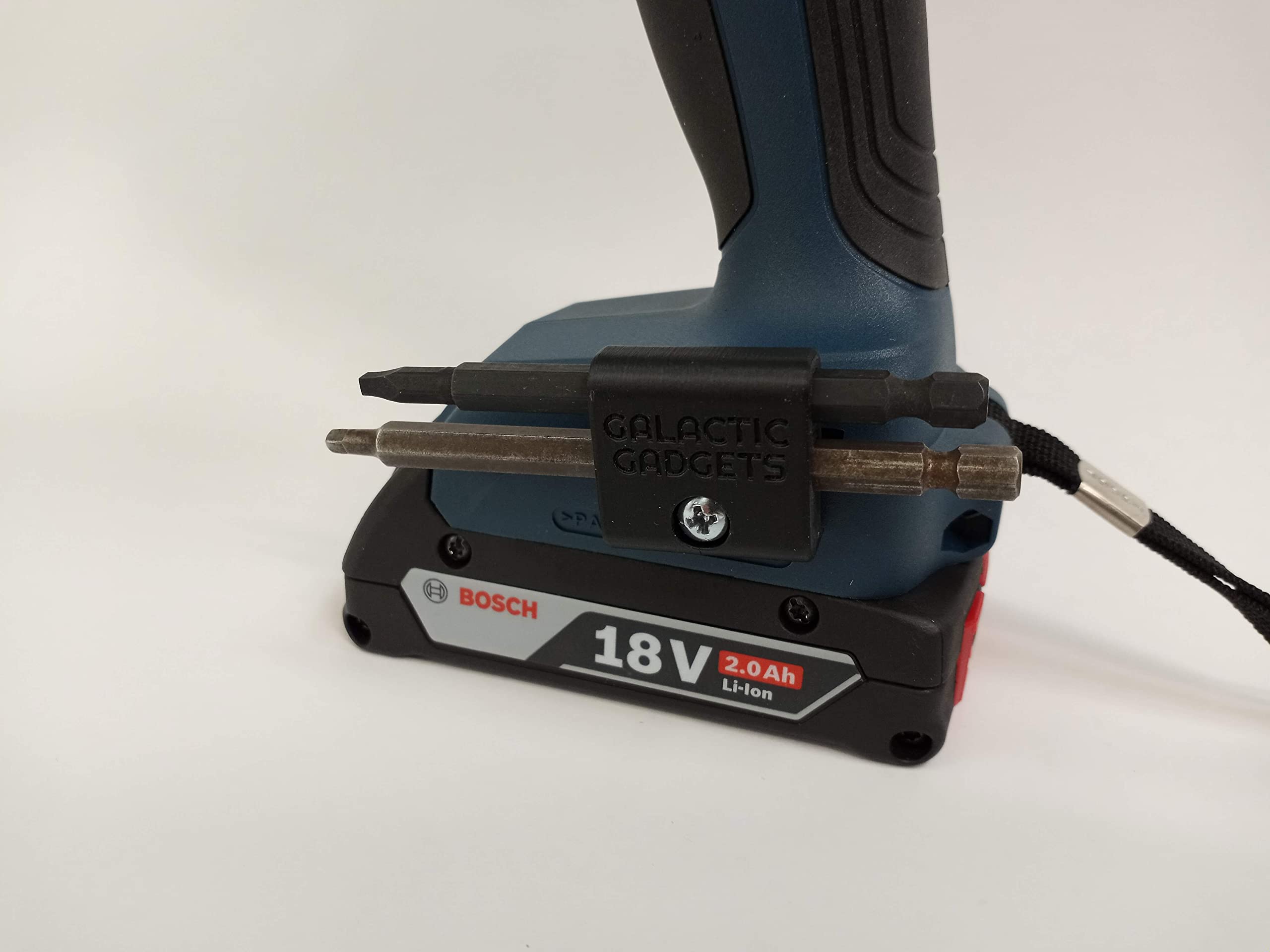 Magnetic Bit Holder for Makita 18V, Ryobi 18V, Ridgid & Bosch Drills - Side Mount Tool Accessory for Impact Drivers & Screwdrivers (Black) - Perfect for Construction, Woodworking & DIY Projects - Galactic Gadgets