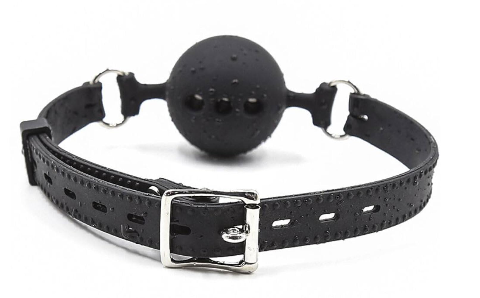 Premium Silicone BDSM Ball Gag with Breathing Holes - Comfortable Bondage Sex Toy for Submissives & Dominants - Perfect for Role Play, Sensory Deprivation & Kink Exploration