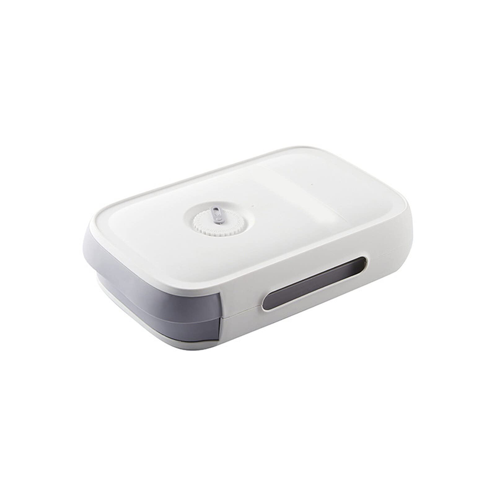 Plastic Egg Storage Box with Lid - Kitchen & Fridge Organizer for Eggs (White)