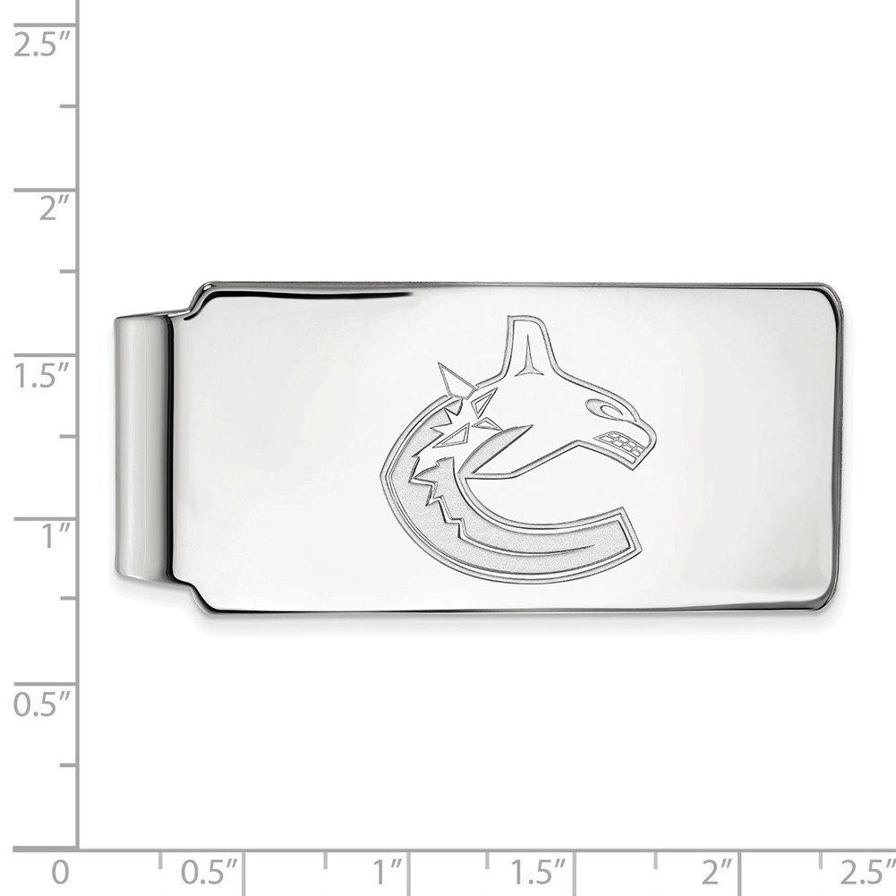 Vancouver Canucks Sterling Silver Money Clip - Premium NHL Gift for Fans & Collectors - Perfect for Gameday, Travel & Everyday Use