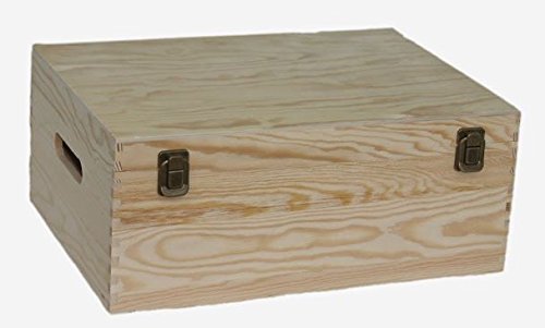 36cm Red Wooden Hamper Bottle Carrier Box - Perfect for Wine, Champagne & Gift Storage