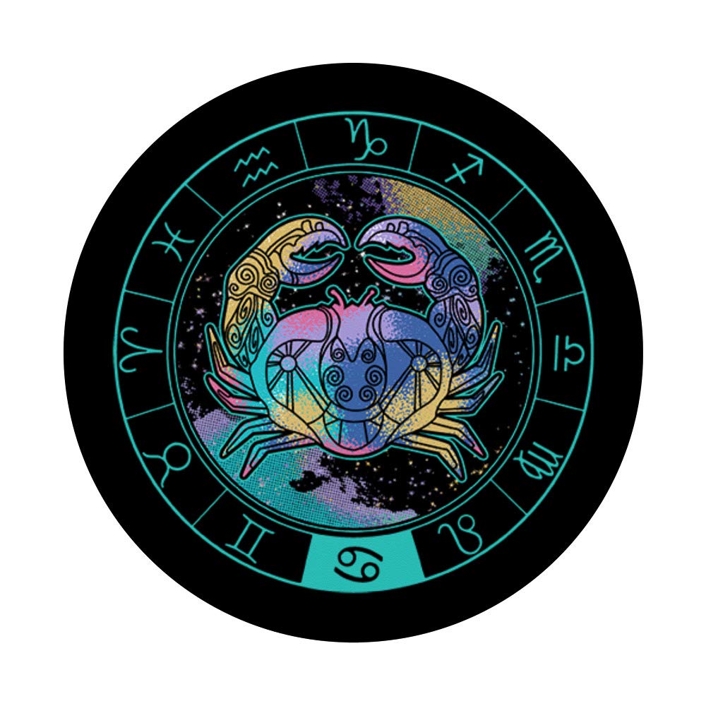 Cancer Moonchild Horoscope Astrology Zodiac Sign Gifts - Swappable PopSockets PopGrip for Phones & Tablets | Perfect for Astrology Lovers, Phone Accessories & Unique Gifts