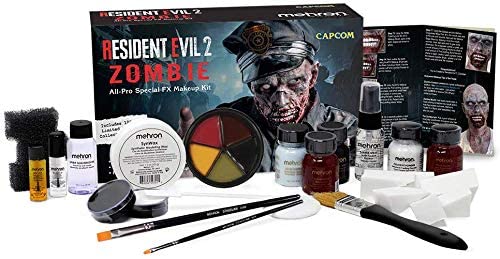 Mehron RE2 Zombie Professional Makeup Kit - Special FX Halloween, Cosplay & Theater Makeup for Scary Transformations