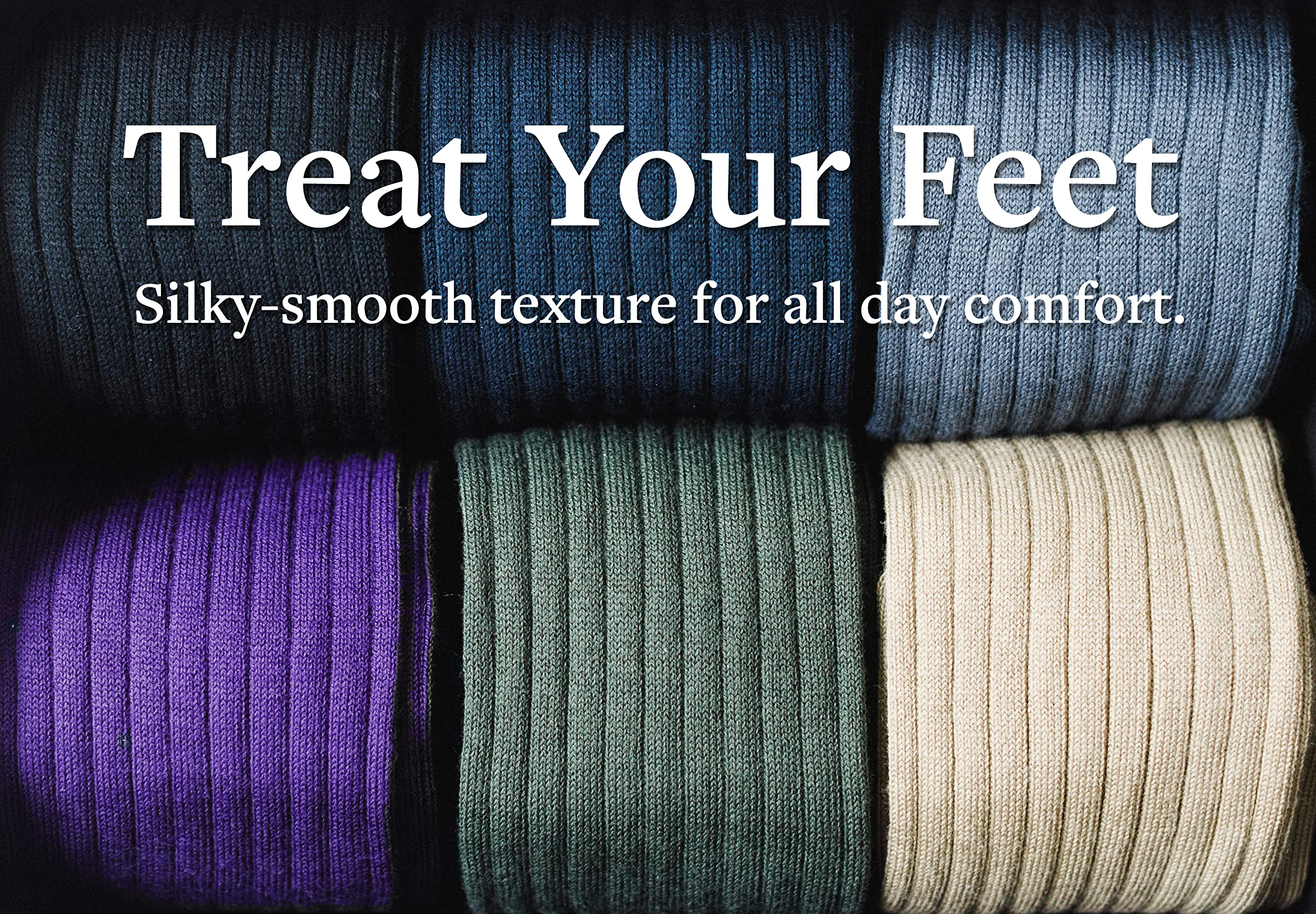 Premium Cotton Dress Socks for Men - Knee High Over The Calf Formal Socks - Breathable Business & Wedding Socks by Boardroom Socks - Perfect for Office, Formal Events & Special Occasions