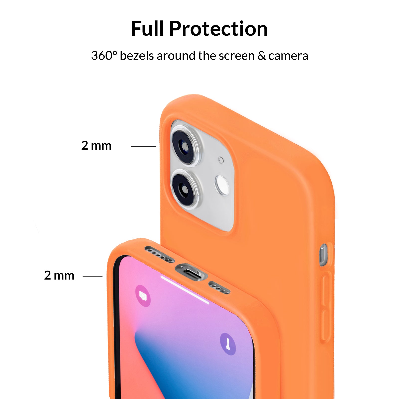 Bright Orange Silicone iPhone Case - Shockproof & Anti-Slip Protective Cover for iPhone [Model] | Perfect for Outdoor Activities, Gym & Daily Use