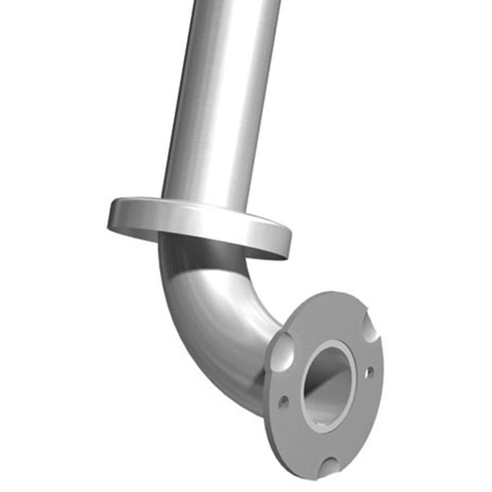 ASI 3701 30-Inch Grab Bar with Straight Snap Flange - Satin Finish - Bathroom Safety Handle for Elderly & ADA Compliance - Ideal for Showers, Bathtubs, and Toilets