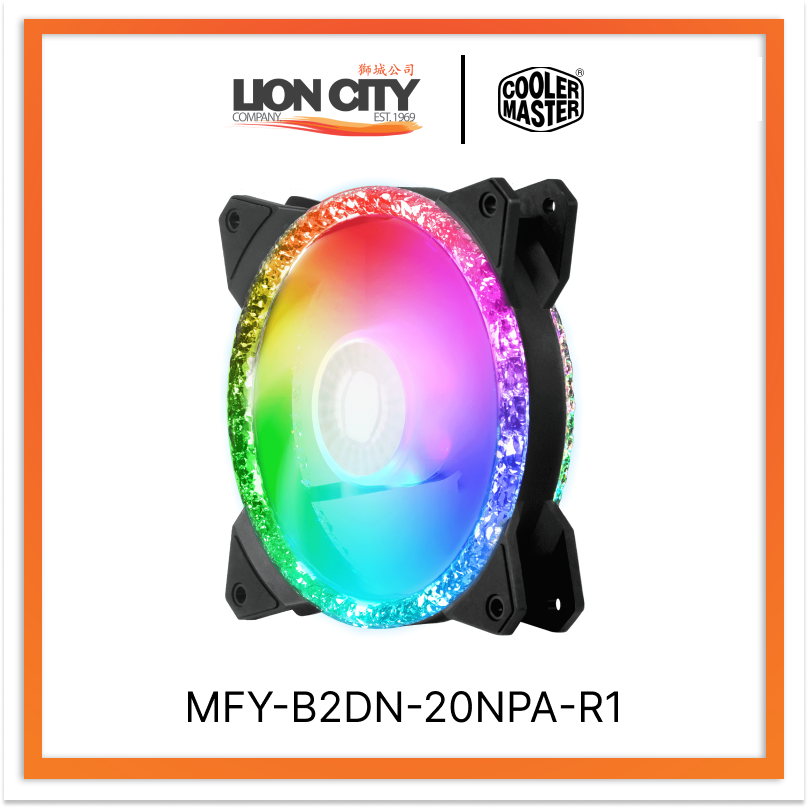 Cooler Master MFY B2DN 20NPA R1 CM MF120 PRISMATIC ARGB Crystal Cooling Fan (2-Pack) - High Performance RGB PC Case Fans for Gaming Rigs, Workstations & PC Builds