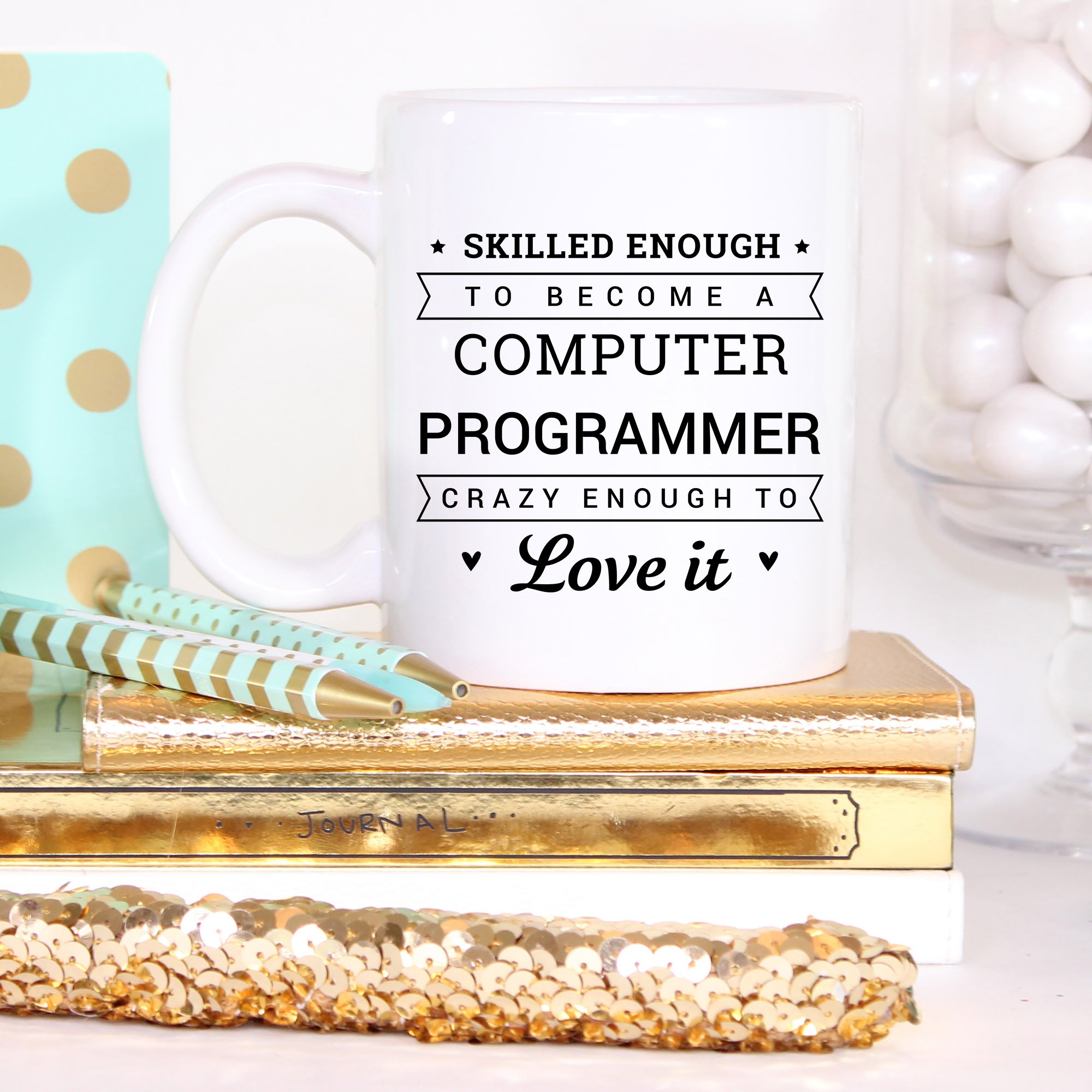 Funny Computer Programmer Coffee Mug - 11oz Ceramic Cup with Humorous Coding Quotes - Perfect Gift for Software Developers, Engineers & Tech Nerds - Great for Office, Home or Coding Marathons