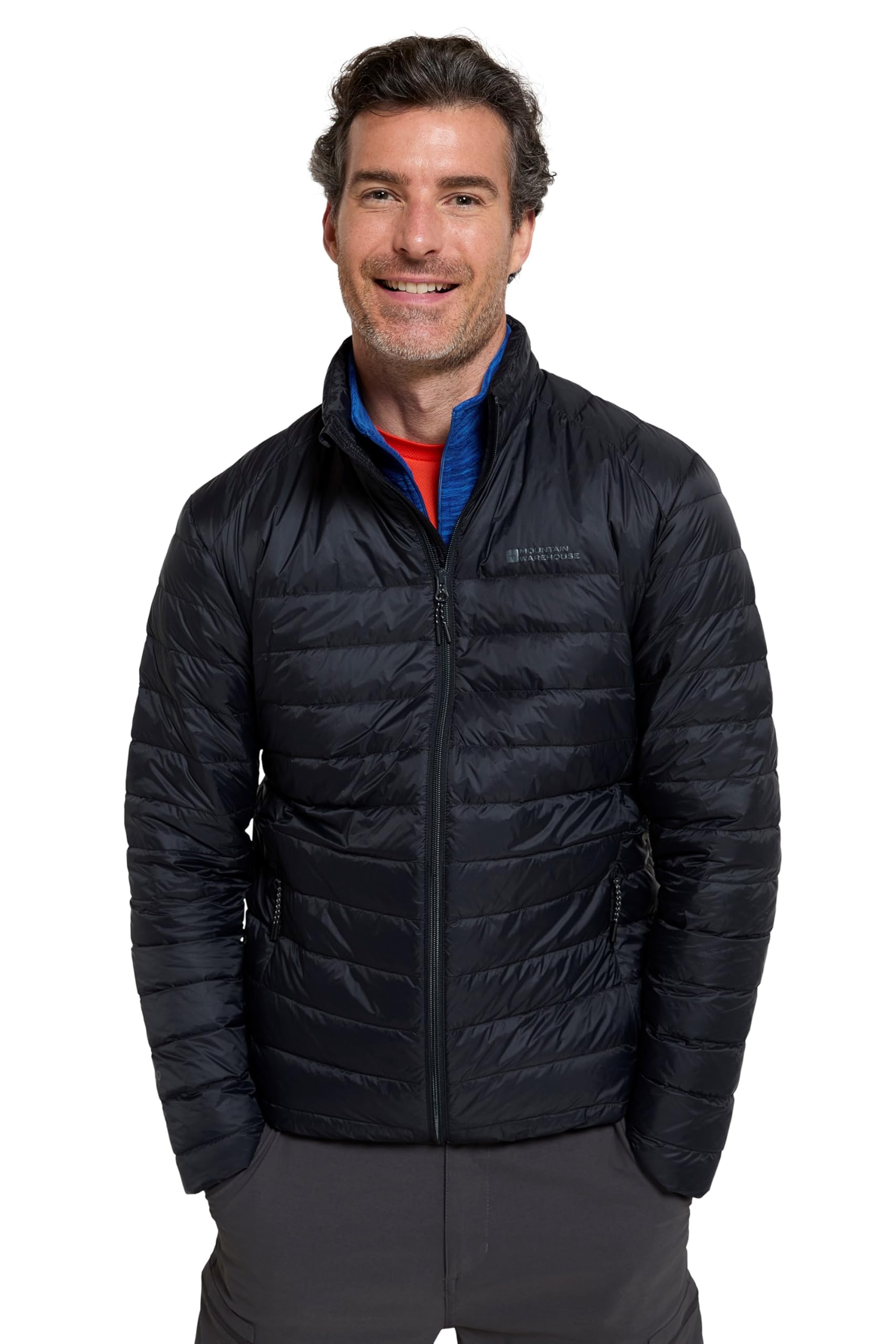 Lightweight Men's Down Jacket Waterproof Raincoat - Mountain Warehouse - Perfect for Hiking, Camping & Outdoor Adventures