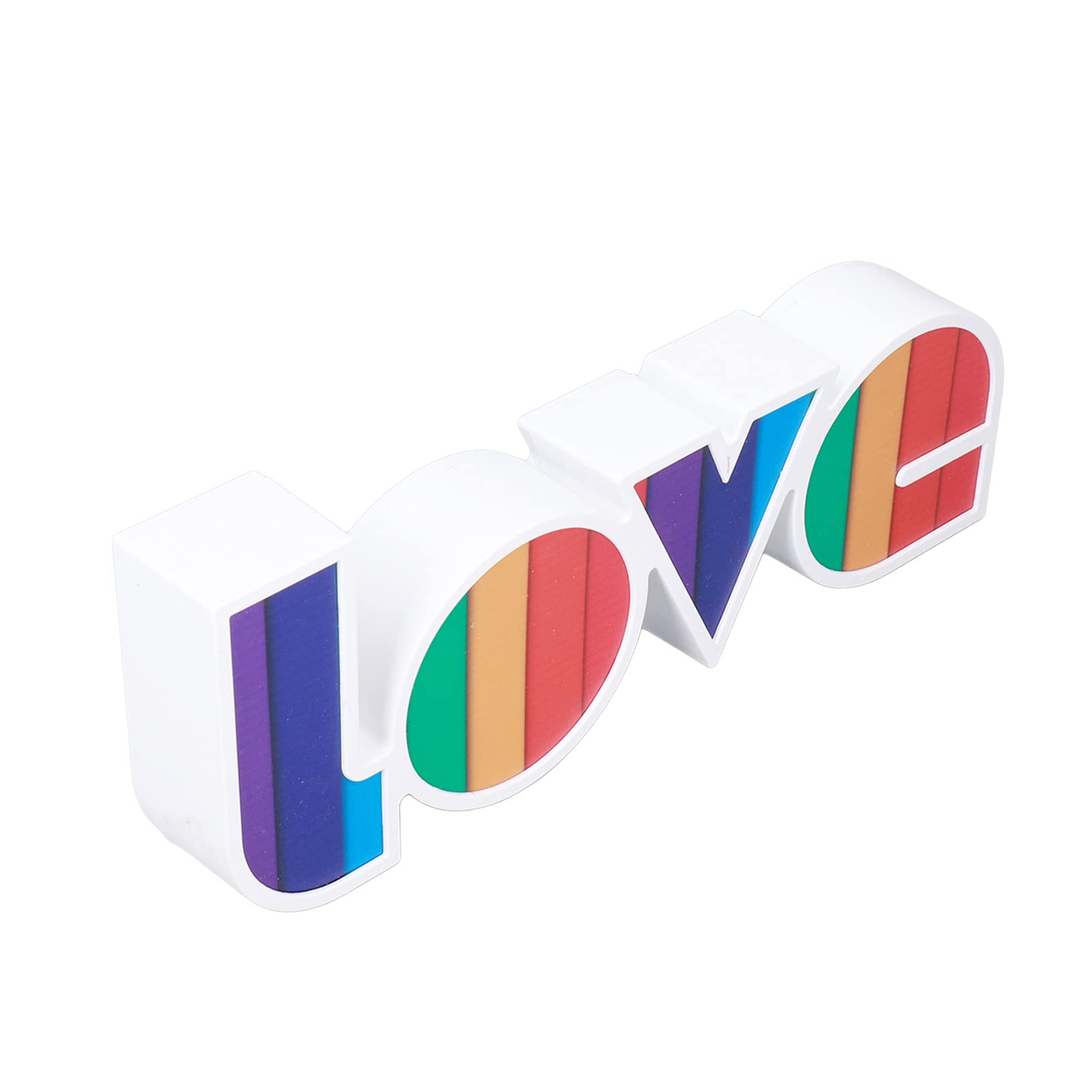 LED Neon Letter Love Sign Light - Battery Powered Romantic Wedding & Bedroom Decor (Stripe Design) - Perfect for Valentine's Day, Anniversary Gifts & Home Ambiance Lighting