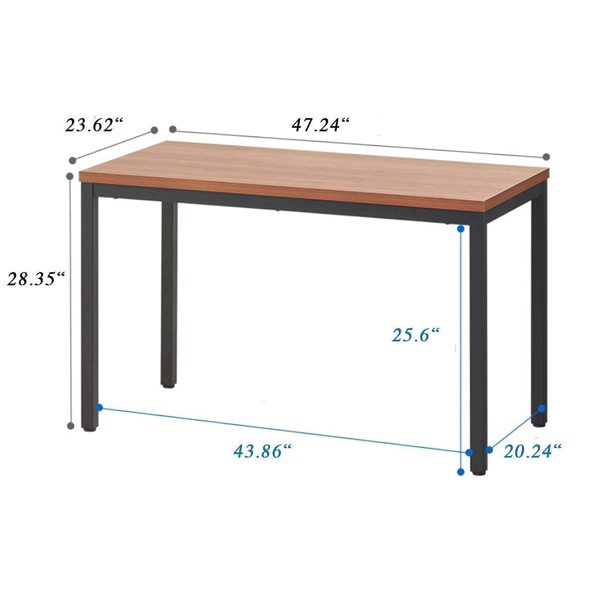 48 Inch Modern Computer Desk for Home Office - Sturdy & Sleek Workstation for Writing, Studying, Dining | Perfect for Small Spaces, Remote Work & Gaming Setup